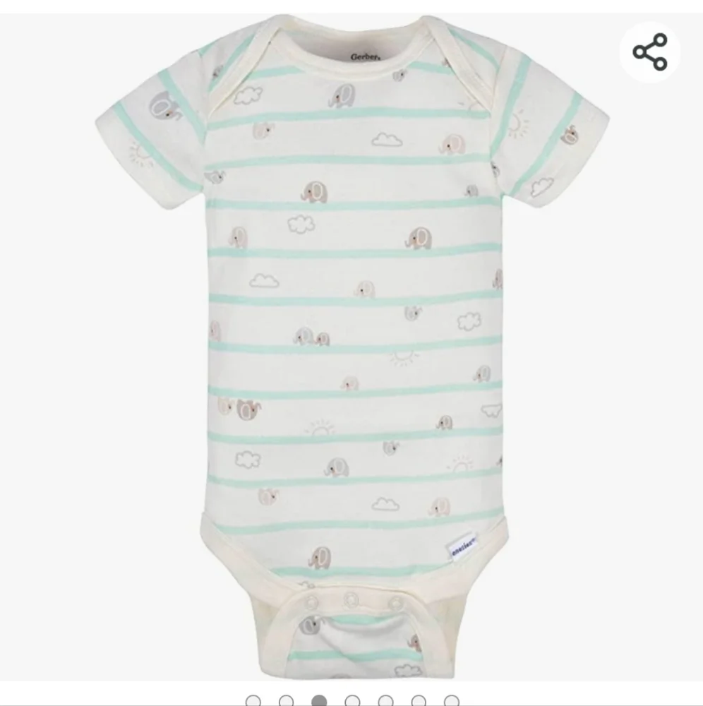 Gerber unisex-baby 8-pack Short Sleeve Onesies Bodysuits